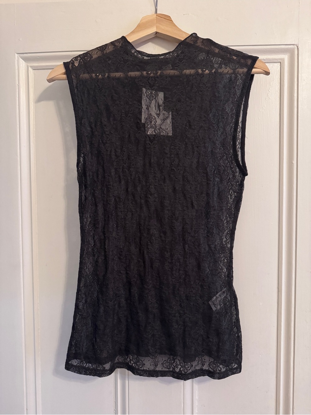 Zara Sheer Gray Lace Sleeveless Top - Elegant Layering Piece